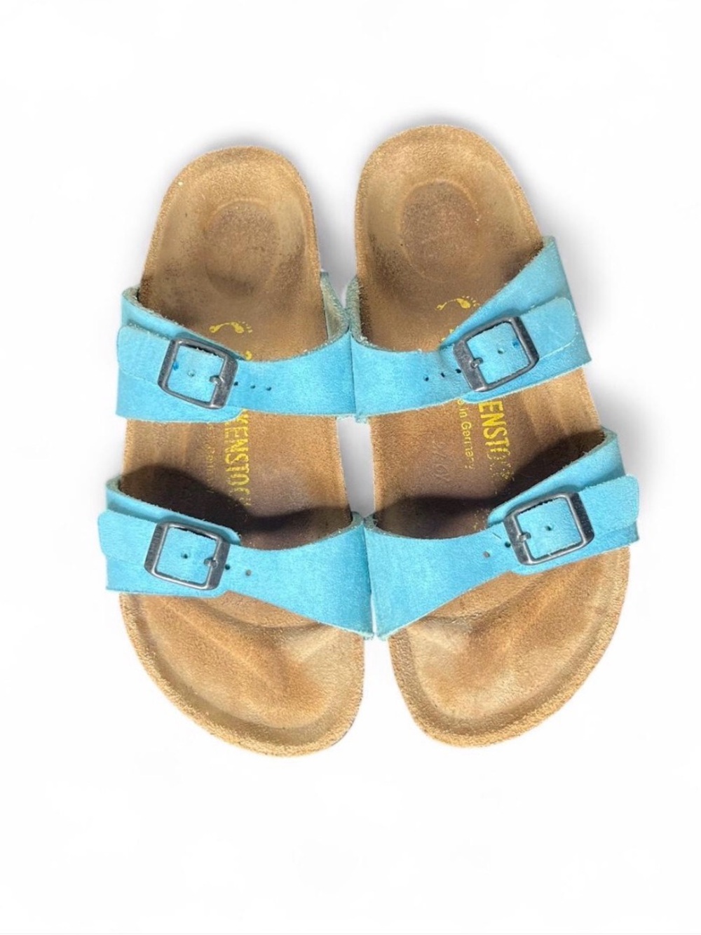 Birkenstock Blue Sydney Two Strap Leather Sandals EU 36